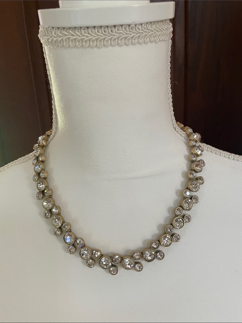 LOFT Gold-Tone Necklace with Clear Crystals
